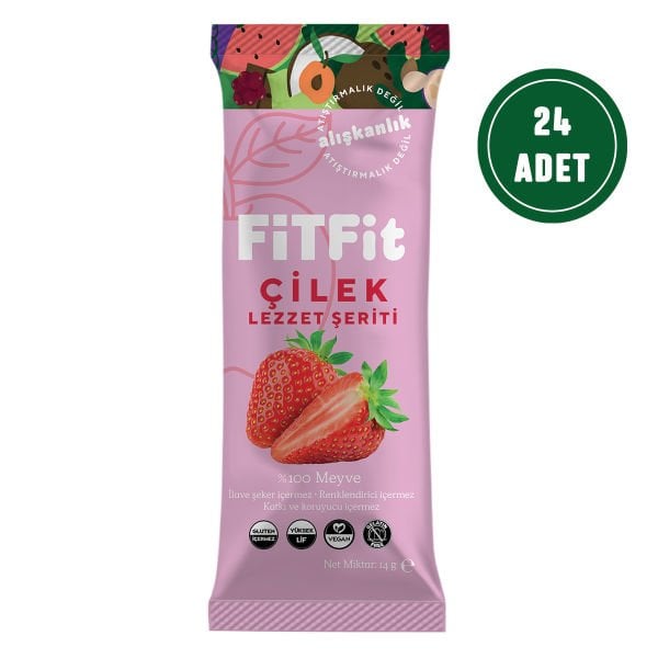 FitFit Strawberry Fruit Pulp Gluten-Free and Natural Fruit Snack 20GR X 20 PIECES