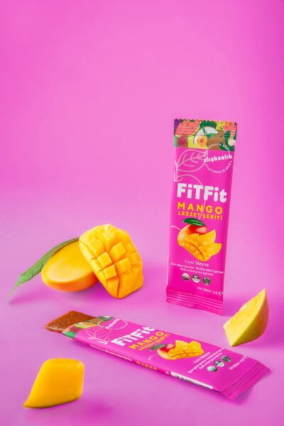 FiTFit Mango Lezzet Şeriti | Doğal Meyve Pestili Şekersiz Sağlıklı Atıştırmalık 14 gr x 6 Adet