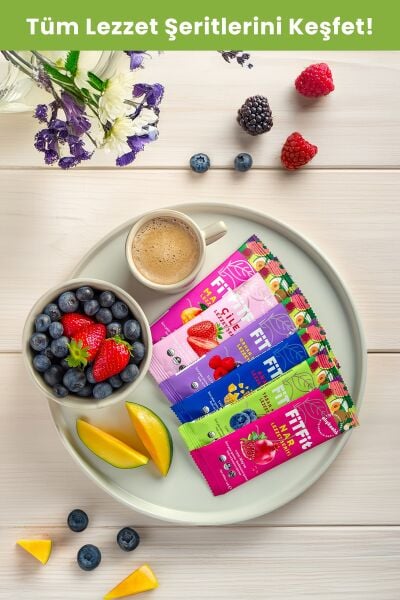 FiTFit Mango Lezzet Şeriti | Doğal Meyve Pestili Şekersiz Sağlıklı Atıştırmalık 14 gr x 6 Adet
