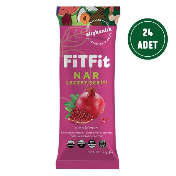 FitFit Pomegranate Fruit Pulp Gluten-Free and Natural Fruit Snack 20GR X 20 PIECES