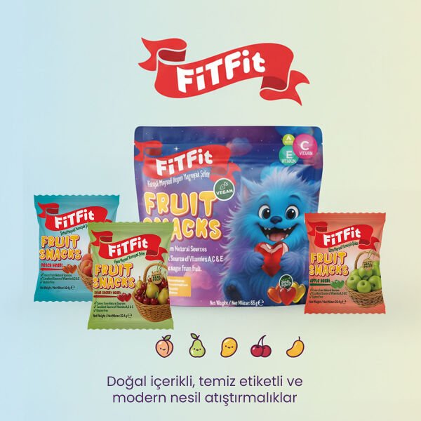 Karışık Vegan Yumuşak Şeker  | Vitamin A+C+E, Jelatinsiz & Glutensiz Doğal Atıştırmalık 65 gr x 5 Adet