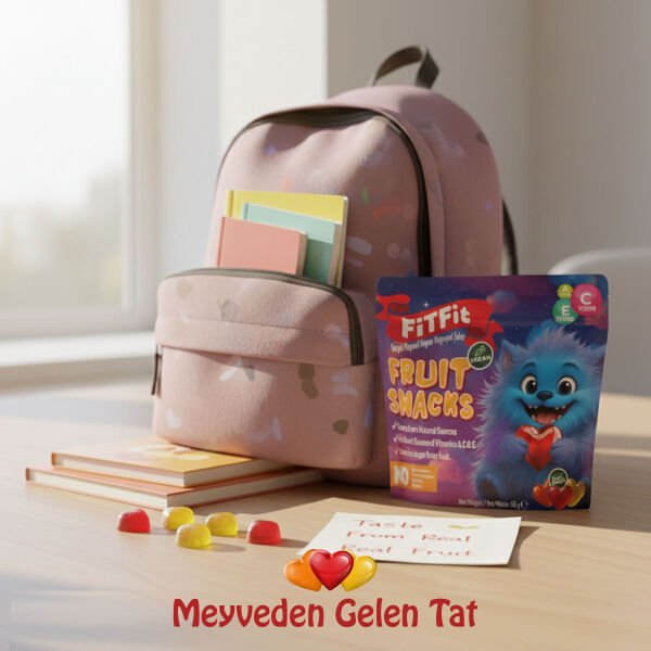 Karışık Vegan Yumuşak Şeker  | Vitamin A+C+E, Jelatinsiz & Glutensiz Doğal Atıştırmalık 65 gr x 5 Adet